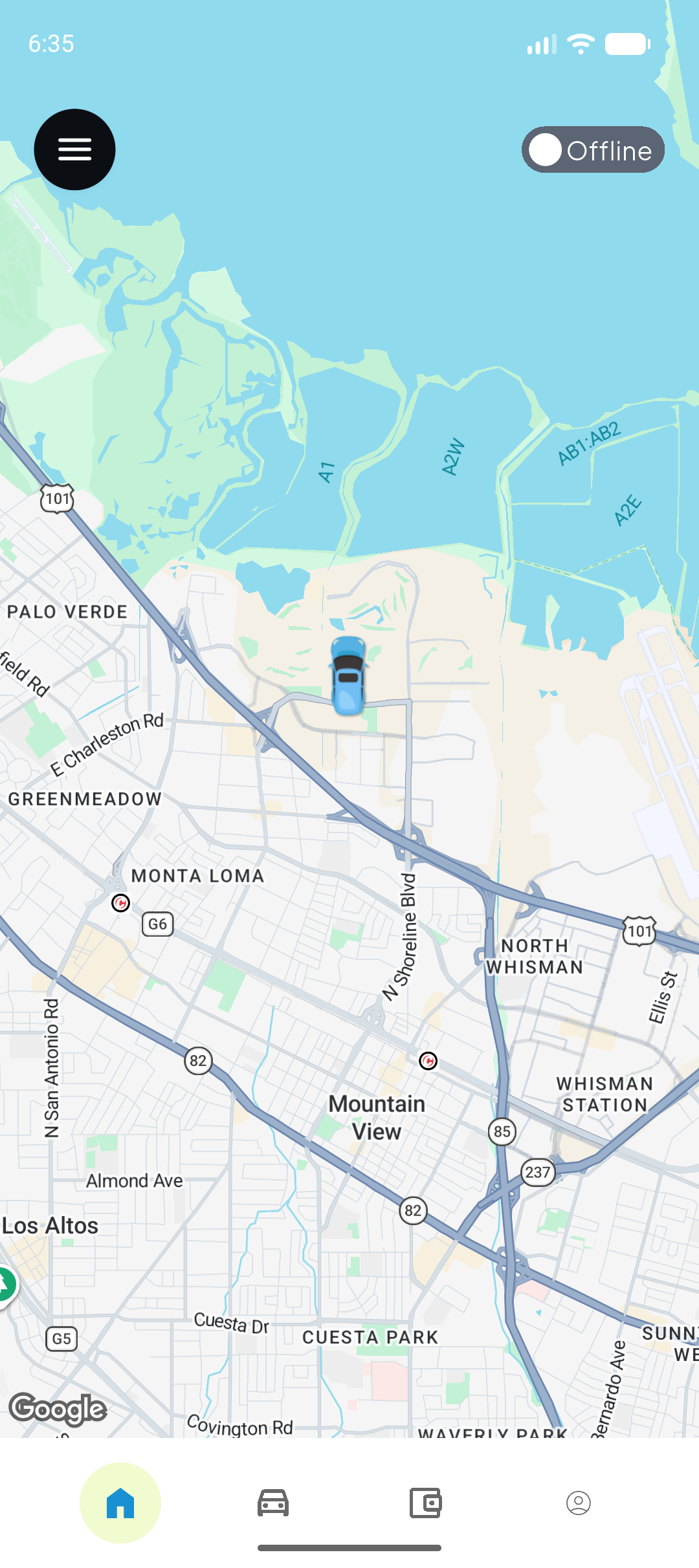 Driver app map